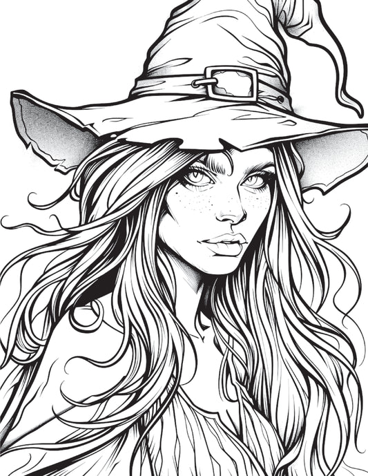 100 Witch Coloring Pages 1