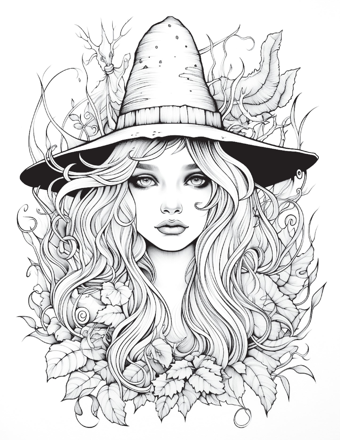 100 Witch Coloring Pages 1