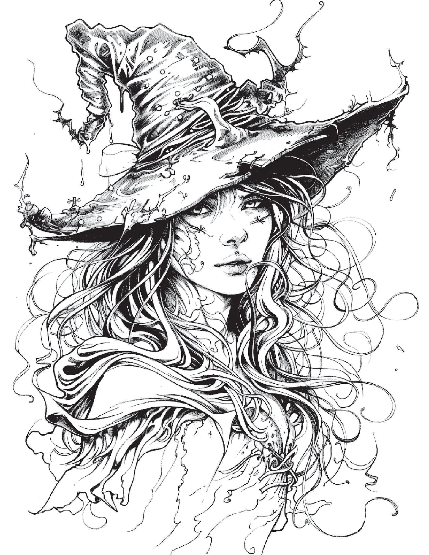 100 Witch Coloring Pages 1