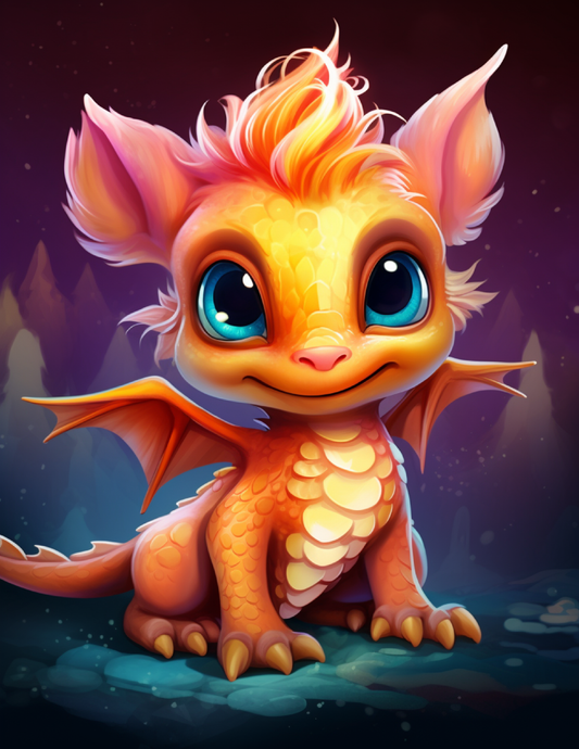 Cute Baby Dragon Coloring Pages For Kids 2