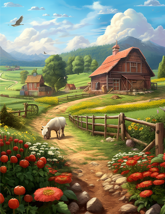 200 Country Farm Coloring Pages for Adults 1