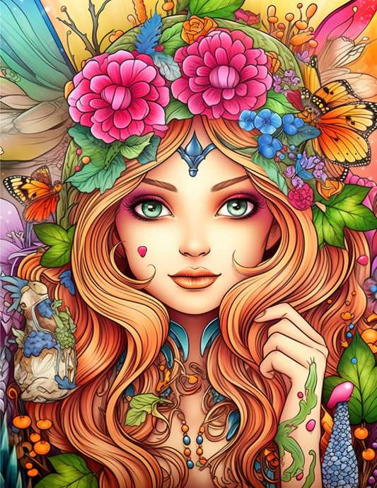 104 Forest Fairy Coloring Pages