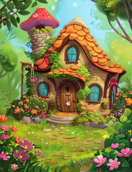 140 Fairy House Coloring Pages 1