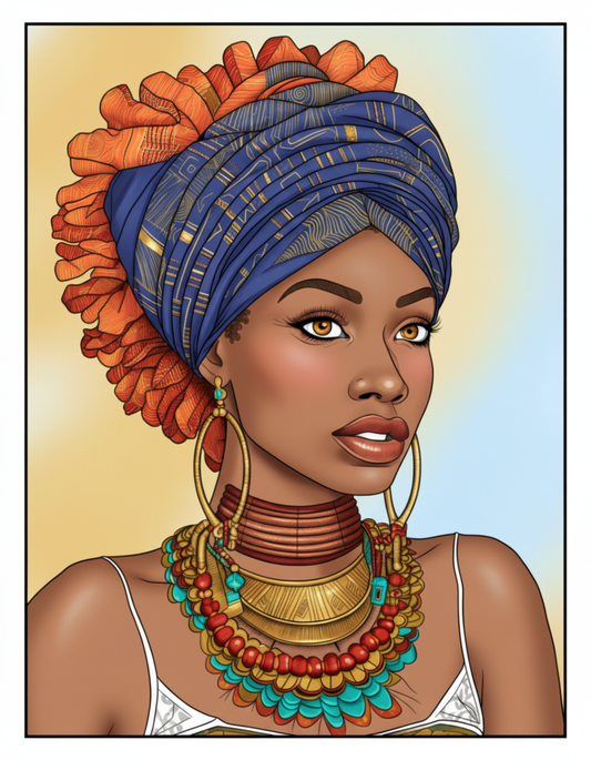 100 African Black Woman Coloring Pages For Adults 3