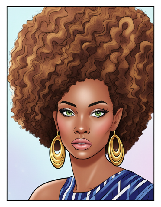 100 African Black Woman Coloring Pages For Adults 5