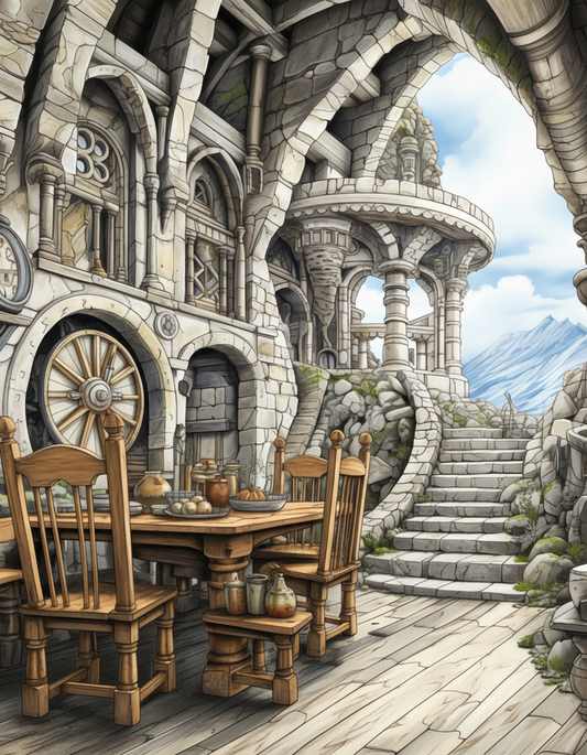 50 Dwarven Delights Coloring Pages