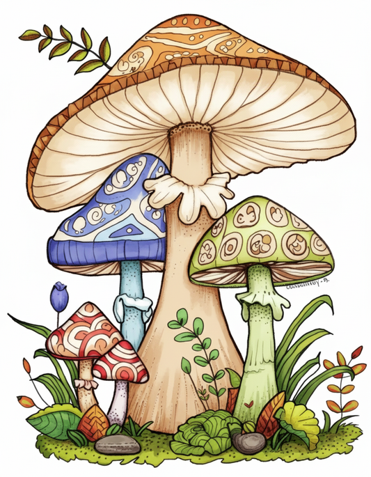 235 Mushroom Coloring Pages