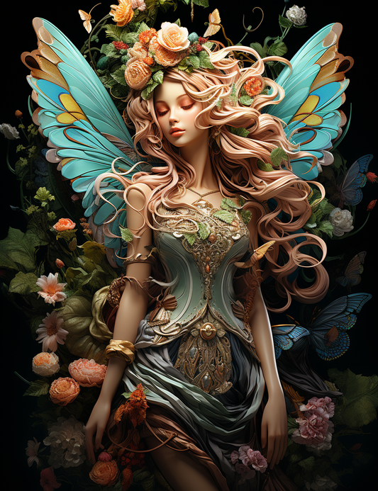 100 Forest Fairy Girl Coloring Pages