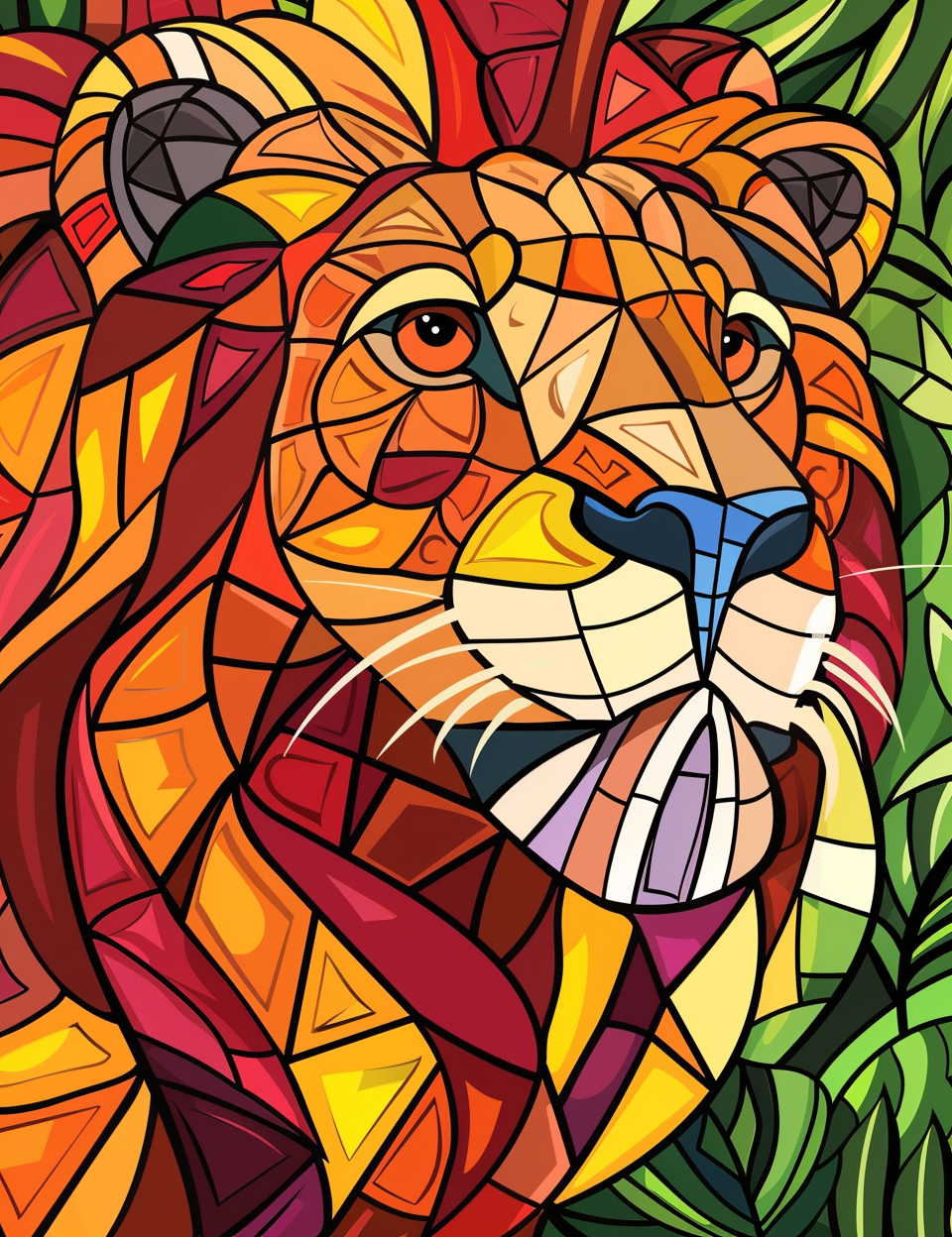 110 Animals Stained Glass Coloring Pages
