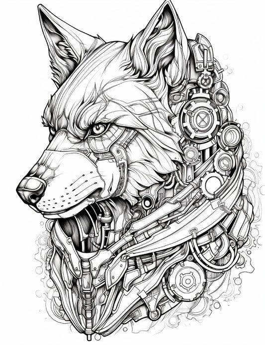 200 Steampunk Animals Coloring Pages