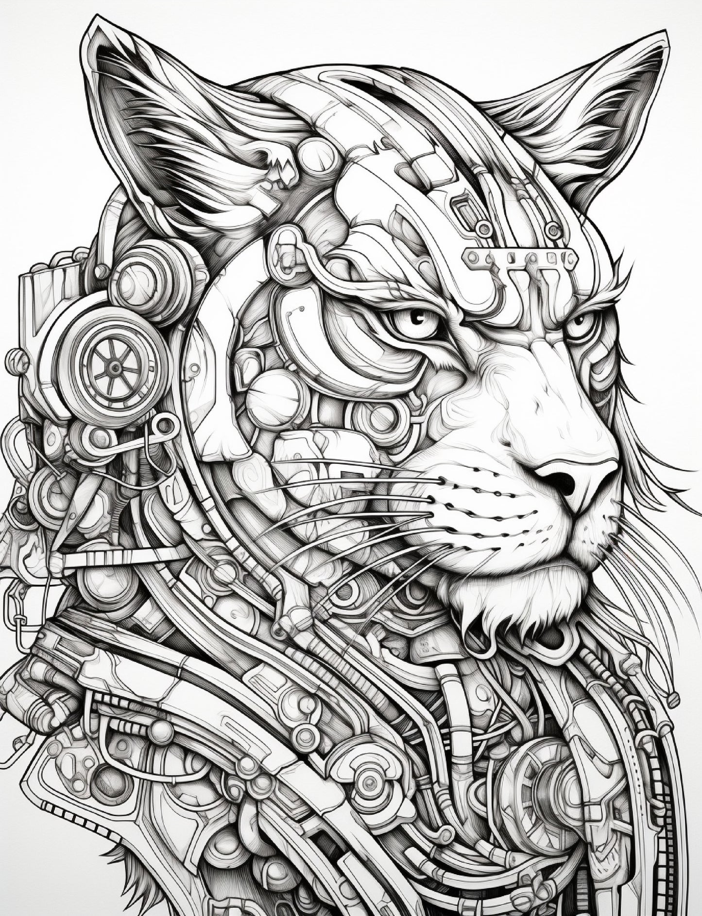 200 Steampunk Animals Coloring Pages
