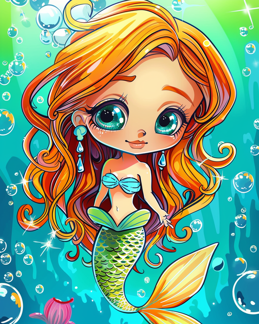 200 Mermaid Chibi Girls Coloring Pages for Adults